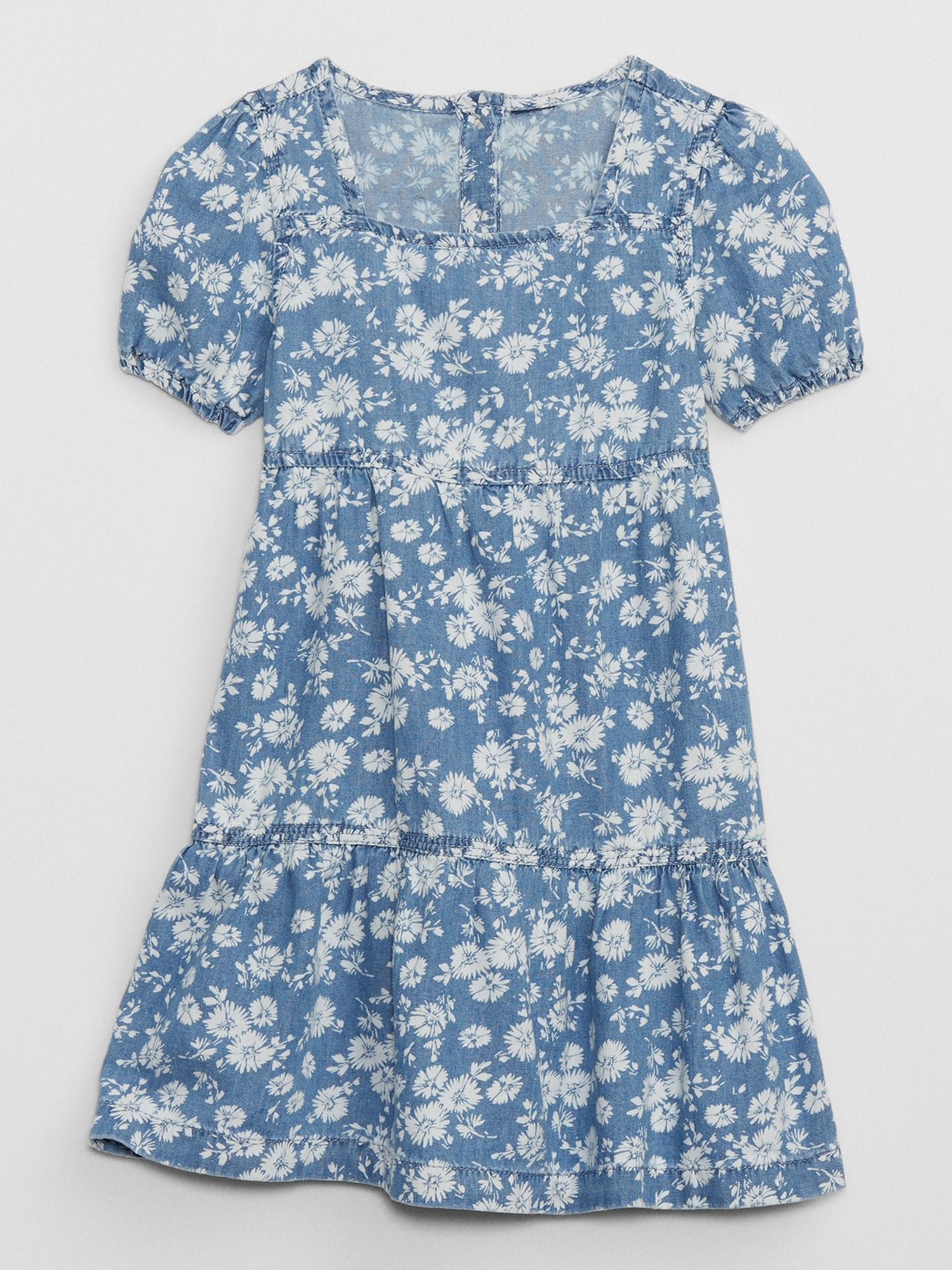 babyGap Tiered Print Denim Dress with Washwell