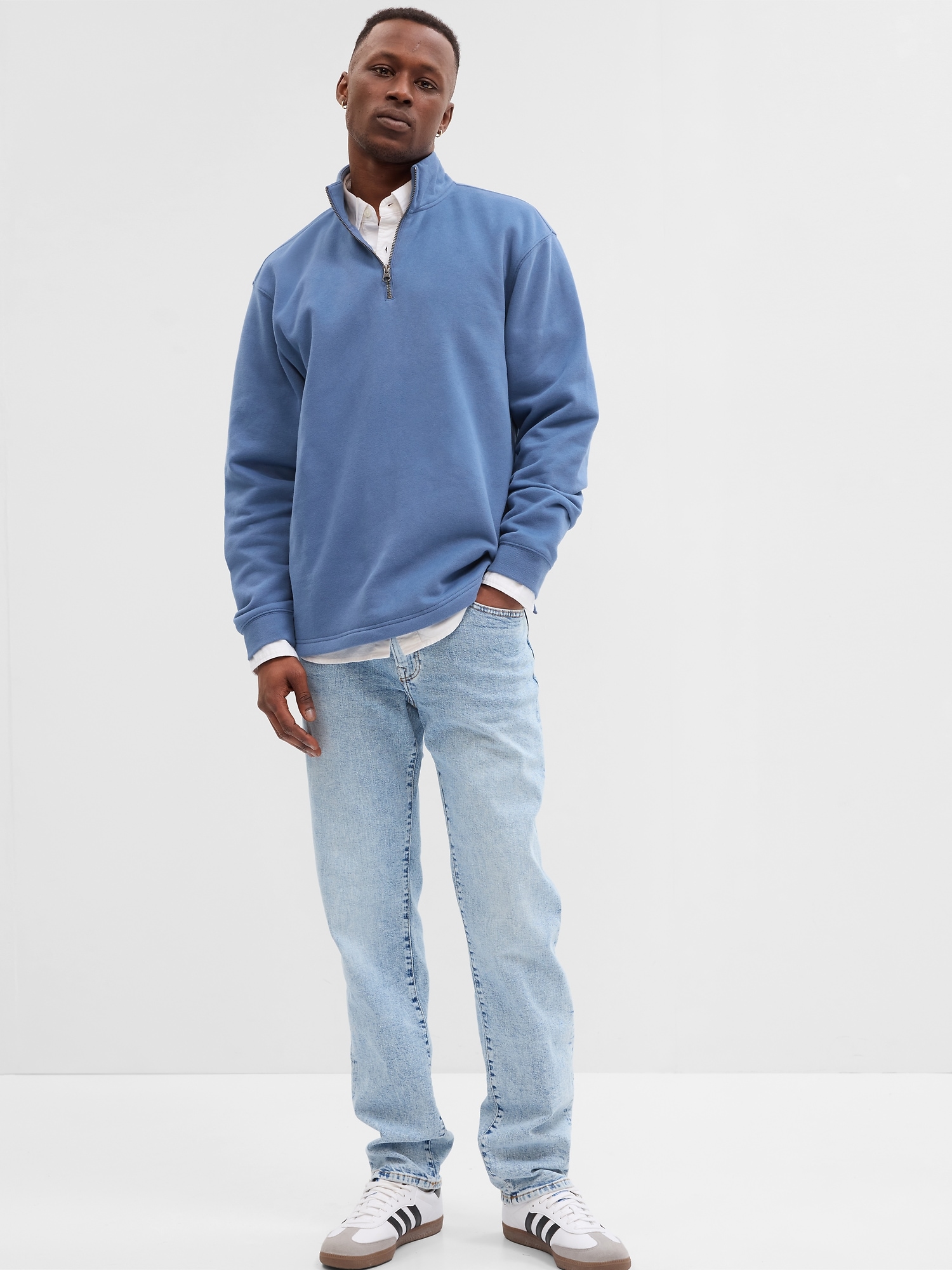 Relaxed Vintage Soft Quarter-Zip Sweatshirt