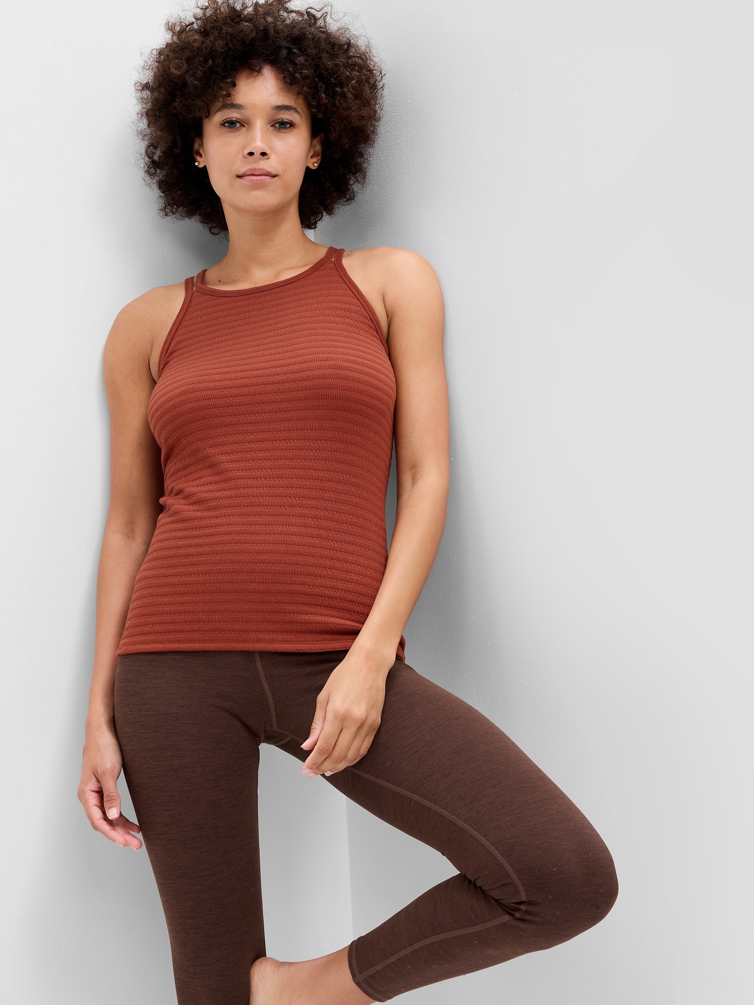GapFit CoolDry Fitted Smocked Tank Top
