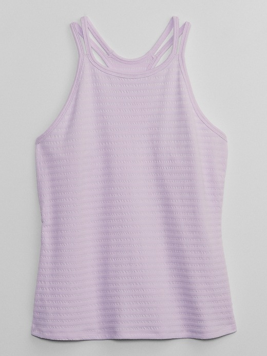 Image number 3 showing, GapFit CoolDry Fitted Smocked Tank Top