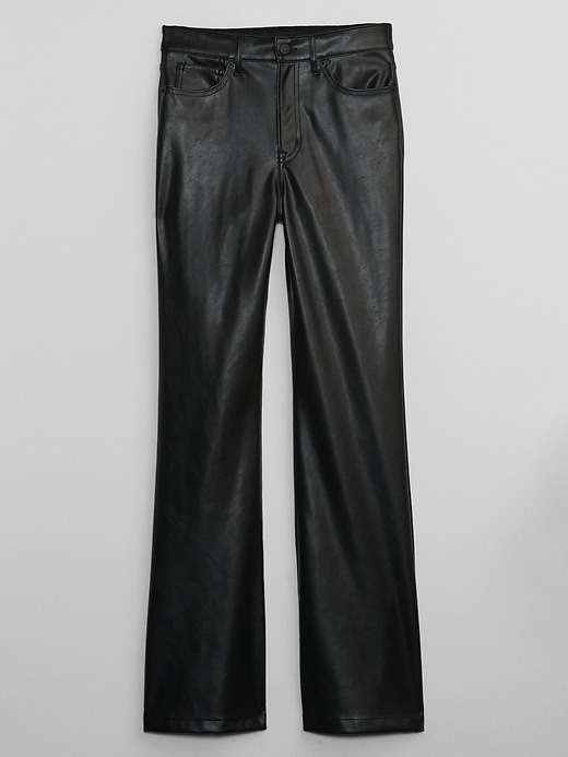 Image number 5 showing, High Rise '70s Flare Faux-Leather Pants