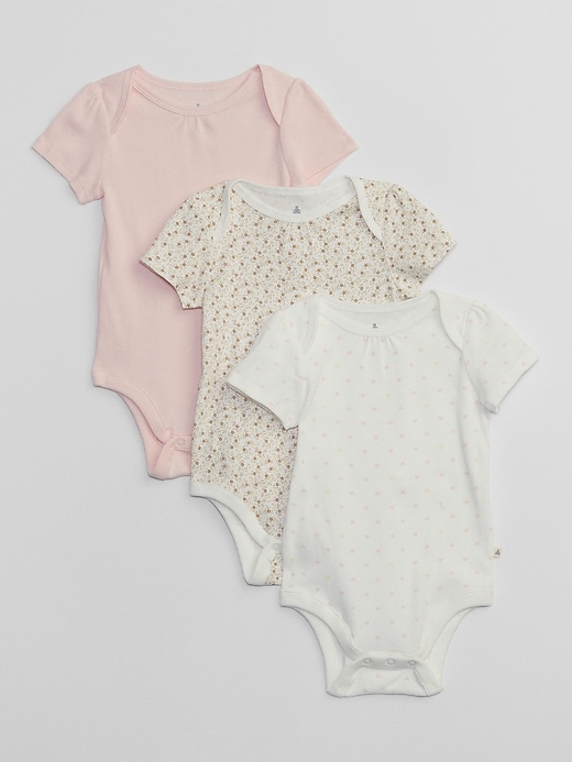 View large product image 1 of 1. Baby Puff Sleeve Bodysuit (3-Pack)