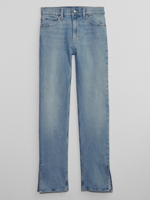 Image number 3 showing, High Rise Straight Jeans with Washwell