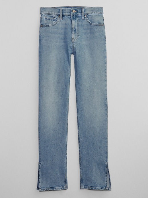 Image number 3 showing, High Rise Straight Jeans with Washwell