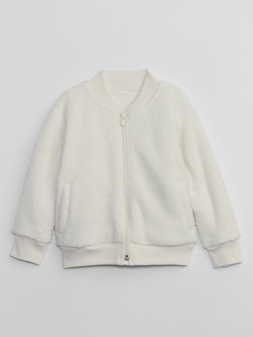 Image number 1 showing, babyGap Recycled Sherpa Bomber Jacket