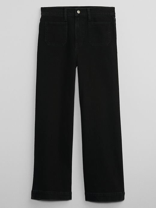 Image number 8 showing, High Rise Wide-Leg Crop Jeans with Washwell