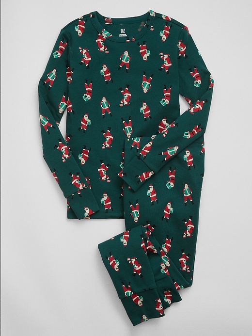 View large product image 1 of 1. Kids 100% Organic Cotton Santa PJ Set