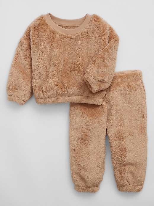 View large product image 1 of 3. Baby Sherpa Two-Piece Outfit Set