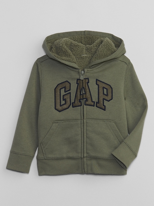 View large product image 1 of 1. babyGap Logo Sherpa Zip Hoodie