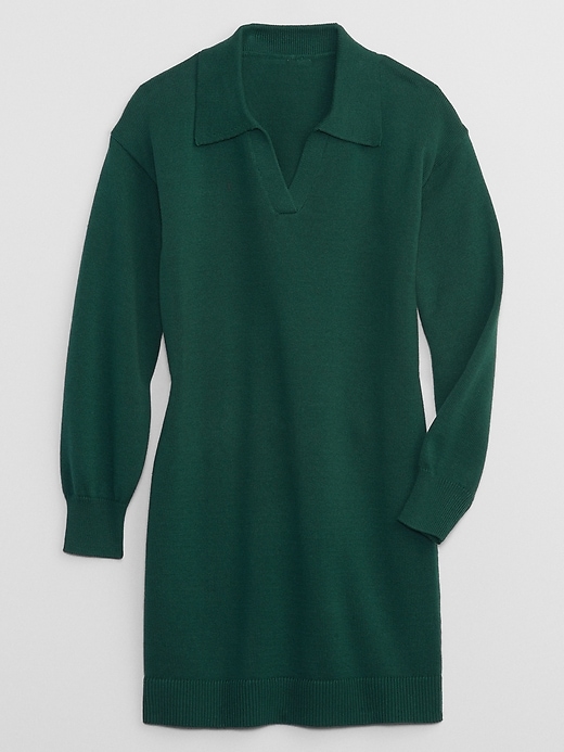 View large product image 1 of 2. Kids Collared Sweater Dress