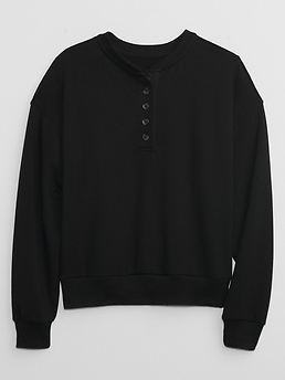 Tシャツ・カットソー HUECLOSET Button Henley Sweatshirt SE455 cn53598027.jpg
