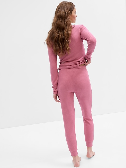 Image number 8 showing, Ribbed Pointelle PJ Leggings