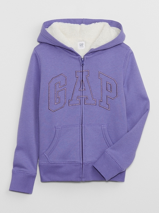 Image number 3 showing, Kids Gap Logo Sherpa Zip Hoodie