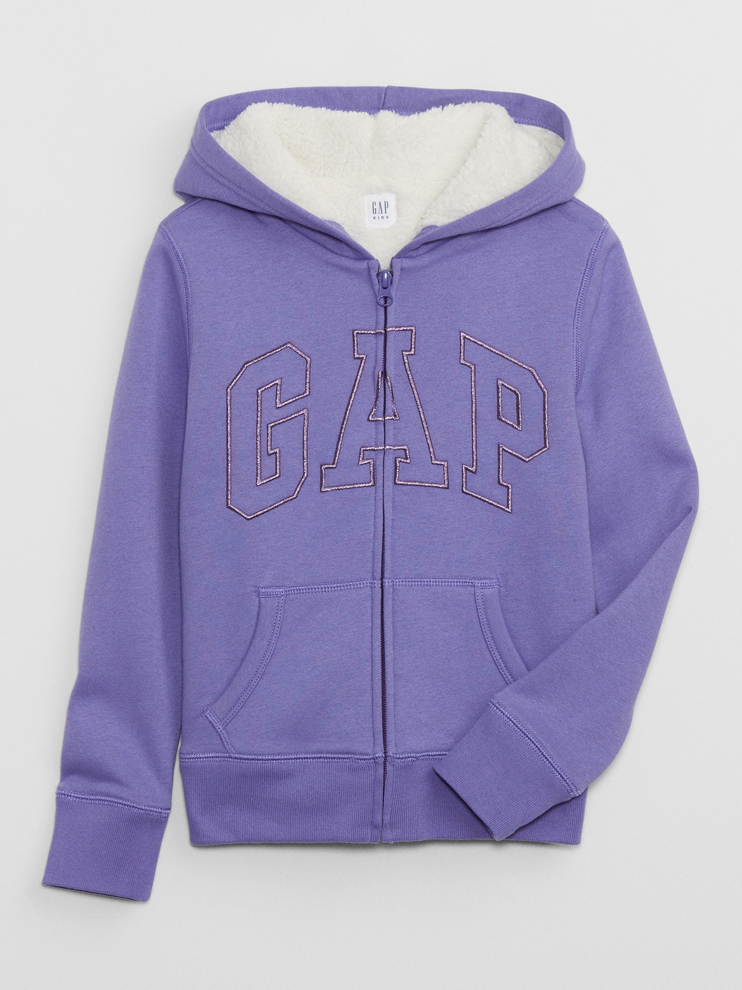 Kids Gap Logo Sherpa Zip Hoodie | Gap Factory