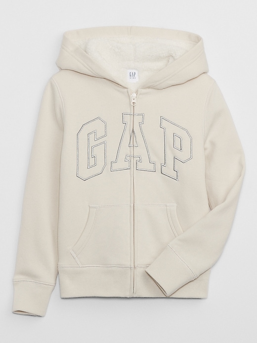 Kids Gap Logo Sherpa Zip Hoodie | Gap Factory