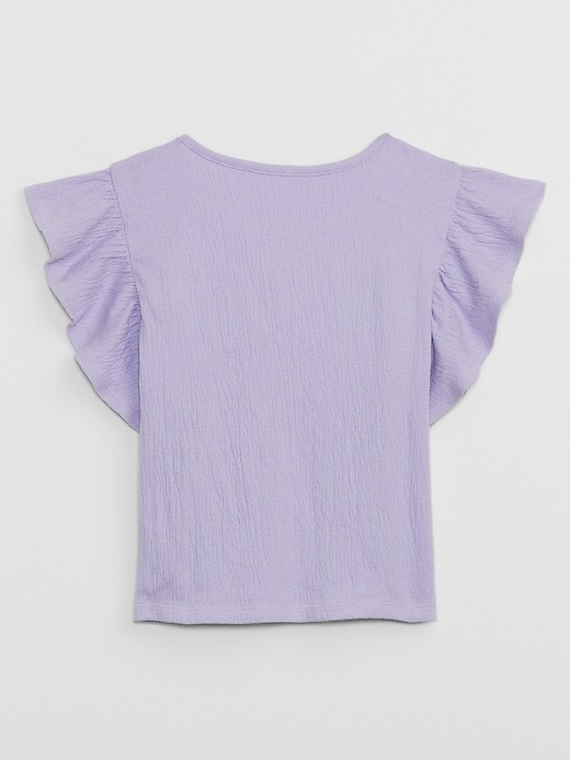 View large product image 2 of 2. Kids Crinkle Flutter Sleeve Top