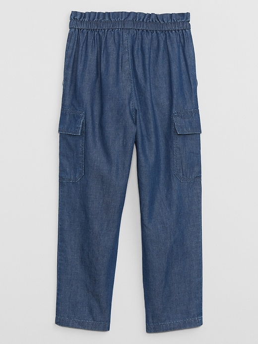 View large product image 2 of 2. babyGap Chambray Pull-On Cargo Pants