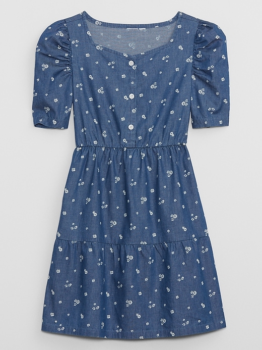 Image number 1 showing, Kids Print Puff Sleeve Dress