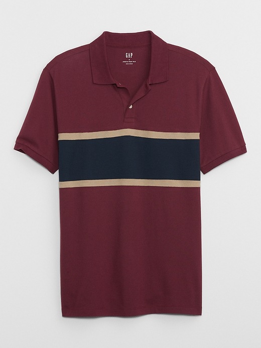 Image number 3 showing, Colorblock Stretch Pique Polo Shirt
