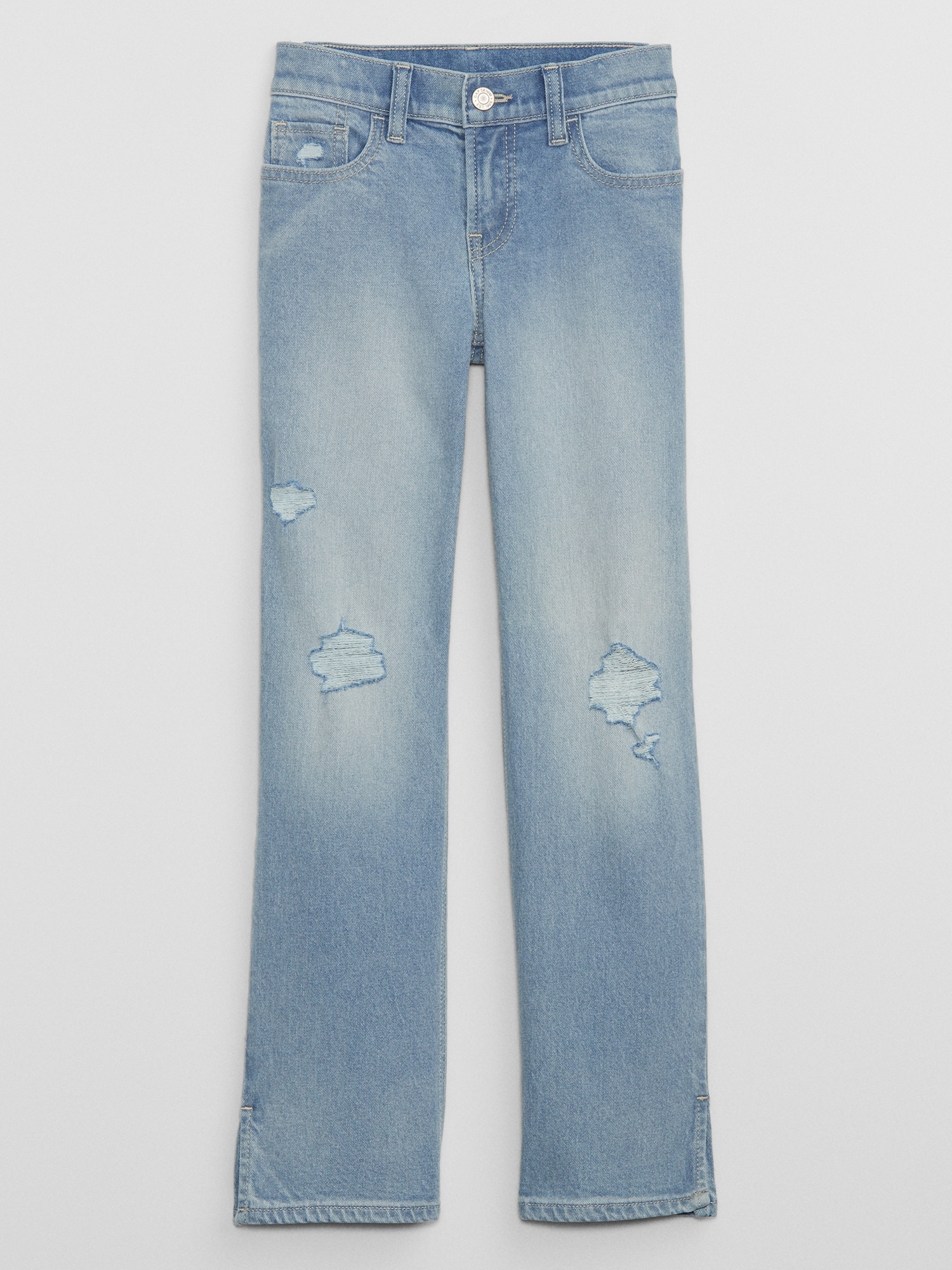 Kids Mid Rise Straight Jeans