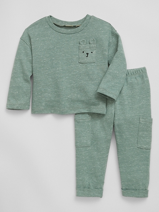 View large product image 1 of 3. Baby Pocket Bear Two-Piece Outfit Set