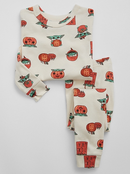 View large product image 1 of 1. babyGap &#124 Star Wars&#153 Grogu Halloween 100% Organic Cotton PJ Set