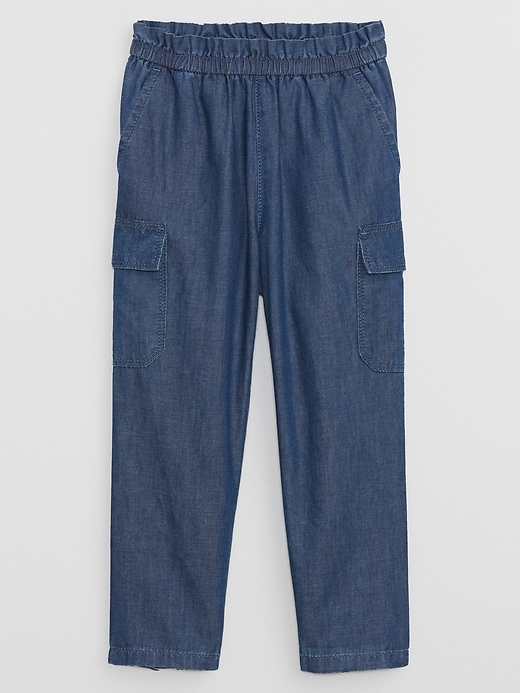 View large product image 1 of 2. babyGap Chambray Pull-On Cargo Pants