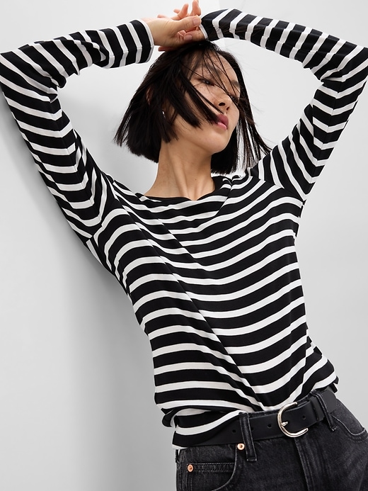 Image number 1 showing, Favorite Stripe Crewneck T-Shirt