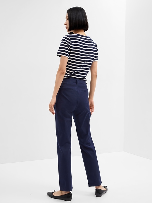 Image number 2 showing, Mid Rise Straight Leg Pants in Bi-Stretch