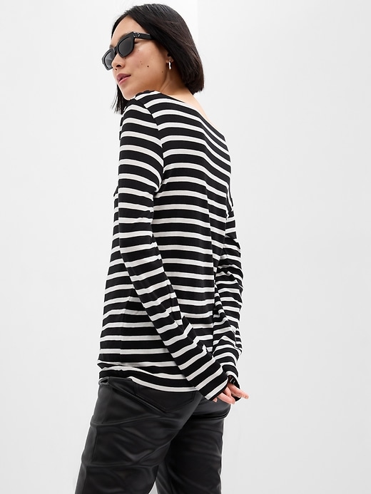 Image number 2 showing, Favorite Stripe Boatneck T-Shirt