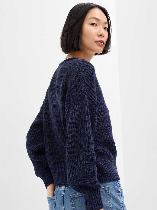 Image number 2 showing, Relaxed Shaker-Stitch Sweater