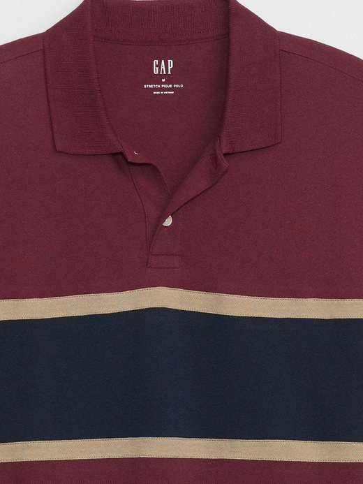 Image number 4 showing, Colorblock Stretch Pique Polo Shirt