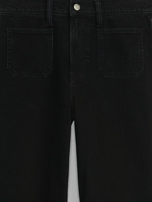 Image number 4 showing, High Rise Wide-Leg Crop Jeans with Washwell