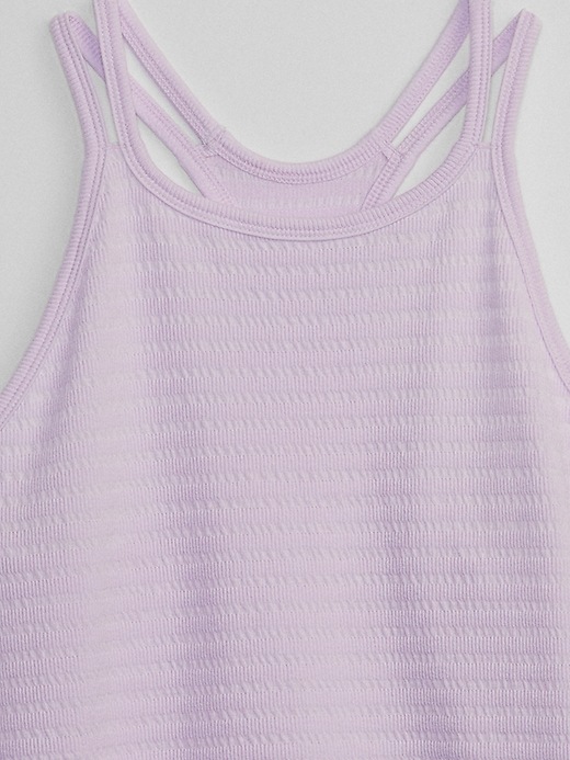 Image number 7 showing, GapFit CoolDry Fitted Smocked Tank Top