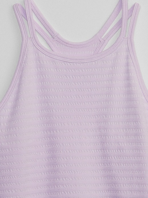 Image number 4 showing, GapFit CoolDry Fitted Smocked Tank Top