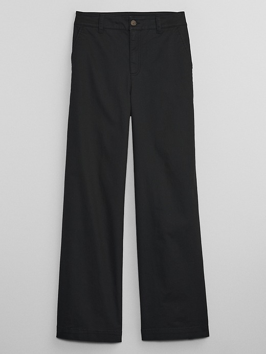 Image number 3 showing, High Rise Wide-Leg Girlfriend Khakis with Washwell