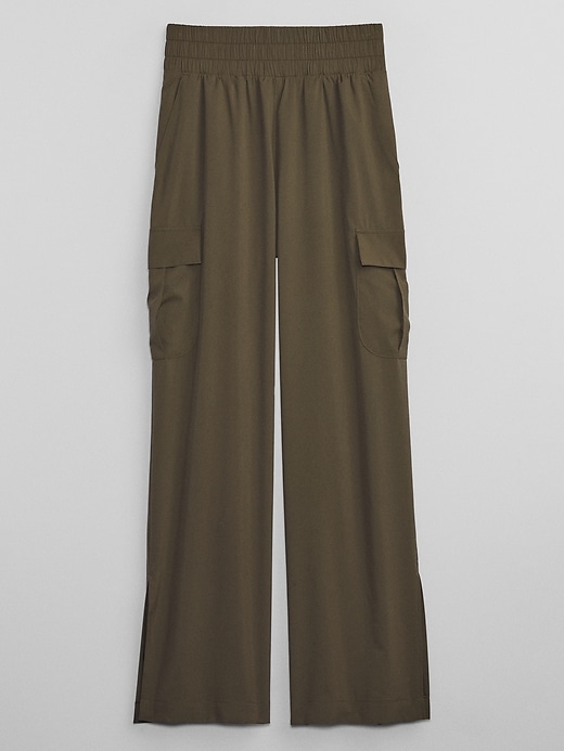 Image number 3 showing, GapFit Relaxed Wide-Leg Runaround Cargo Pants