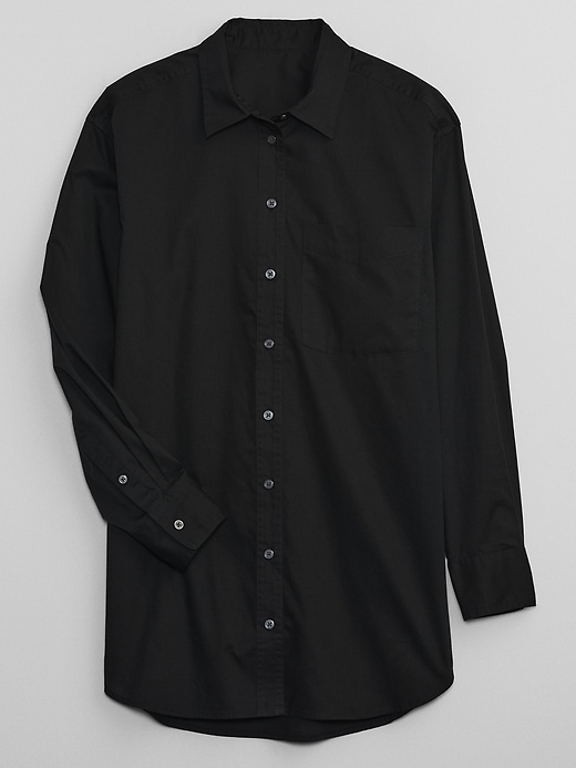 Image number 4 showing, Oversized Poplin Tunic Shirt