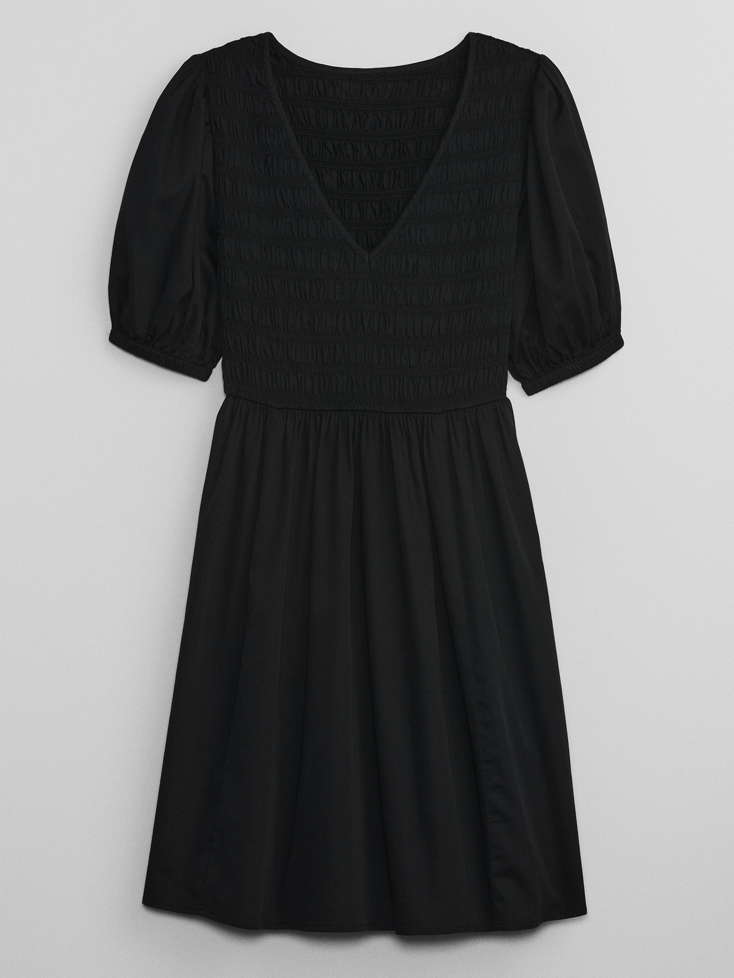 Satin Smocked Puff Sleeve Mini Dress | Gap Factory
