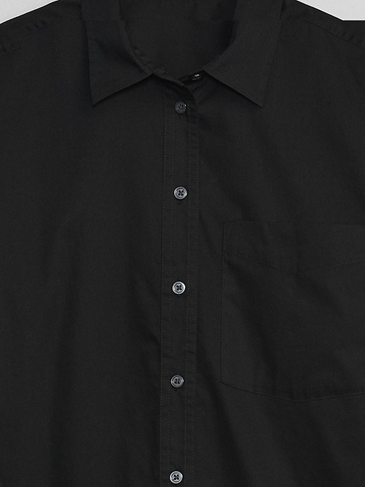 Image number 5 showing, Oversized Poplin Tunic Shirt