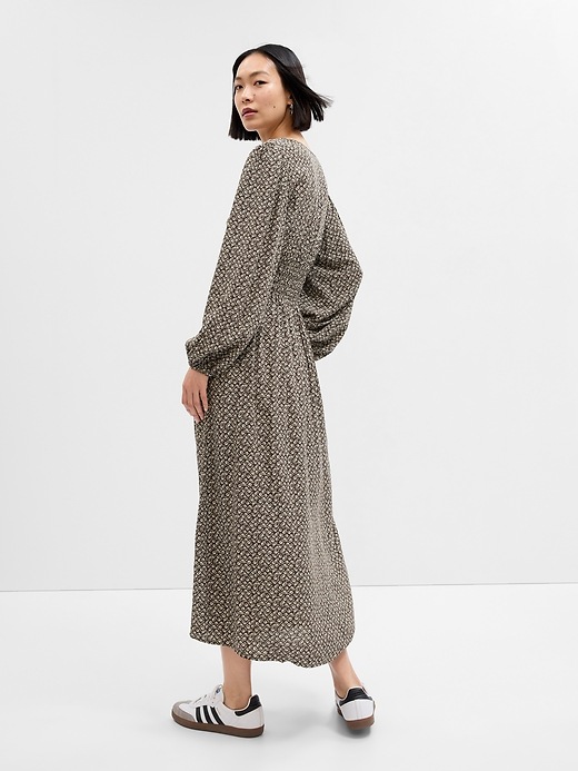 Image number 8 showing, Smocked V-Neck Maxi Dress
