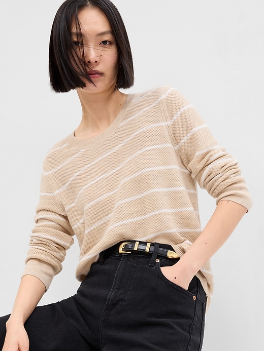 Image number 1 showing, Relaxed Stripe Crewneck Sweater