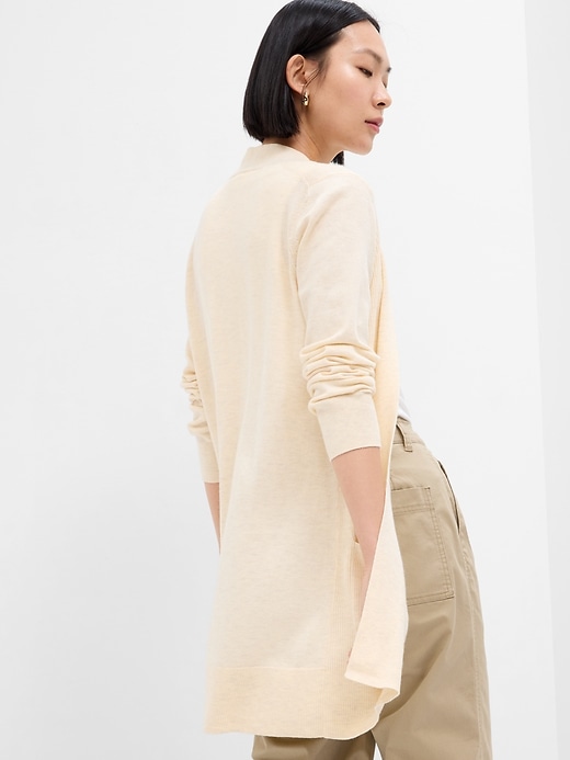 Image number 4 showing, Long Open-Front Cardigan
