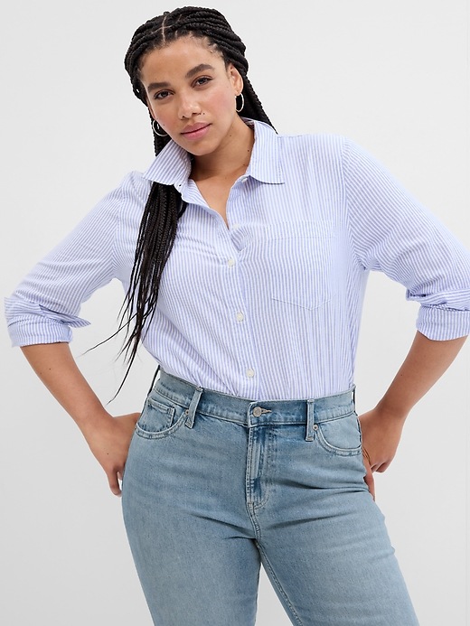 Image number 5 showing, High Rise Straight Jeans with Washwell