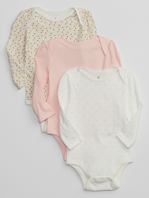 View large product image 1 of 1. Baby Puff Sleeve Bodysuit (3-Pack)