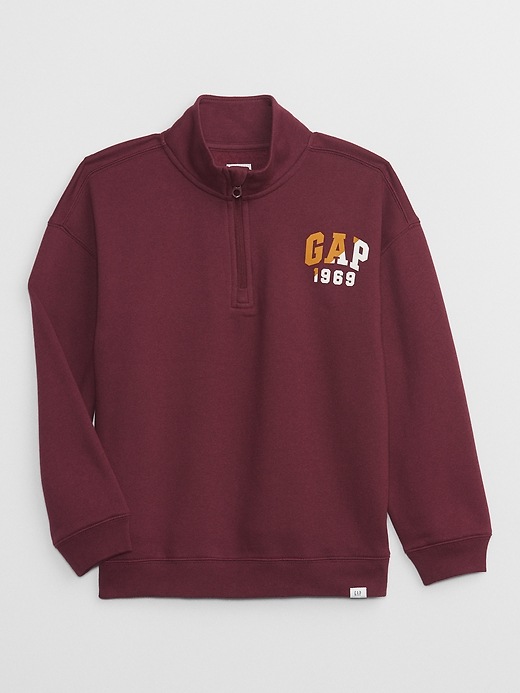 Kids Gap Logo Quarter-Zip Sweatshirt | Gap Factory