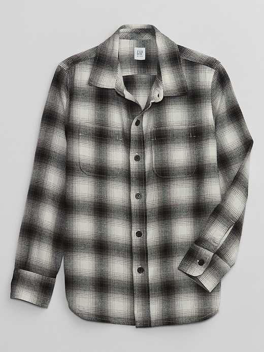 View large product image 1 of 4. Kids Plaid Flannel Shirt