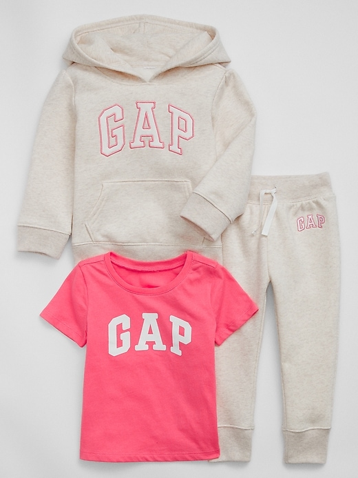 View large product image 1 of 1. babyGap Logo Three-Piece Outfit Set