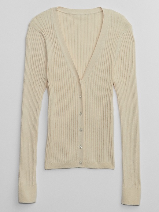 Image number 6 showing, Ribbed V-Neck Cardigan