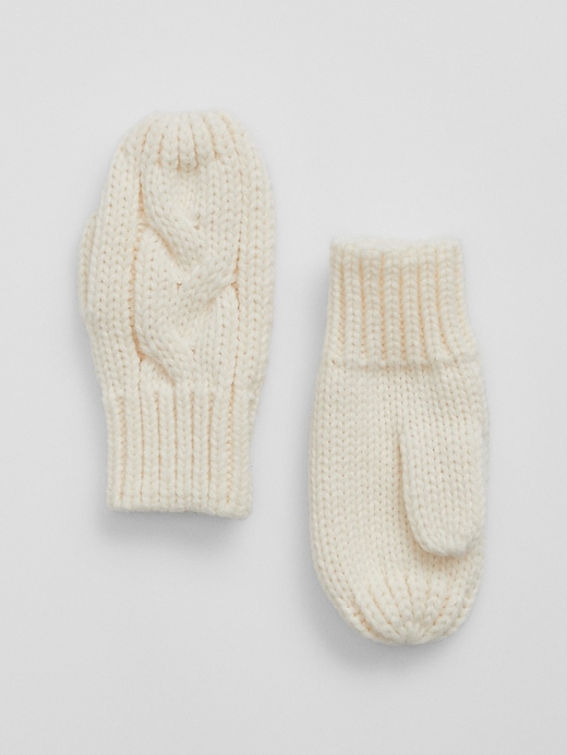 View large product image 1 of 1. Toddler Cable-Knit Mittens